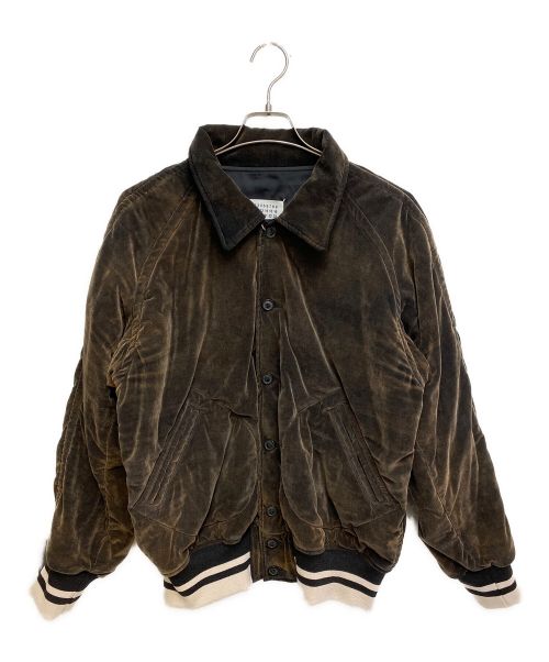 Maison Margiela（メゾンマルジェラ）Maison Margiela (メゾンマルジェラ) Velvet bomber jacket(ベルベットボンバージャケット) ブラウン サイズ:52の古着・服飾アイテム