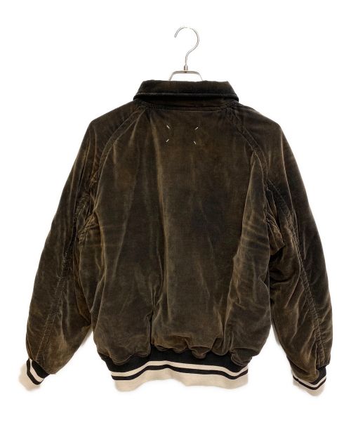 Maison Margiela（メゾンマルジェラ）Maison Margiela (メゾンマルジェラ) Velvet bomber jacket(ベルベットボンバージャケット) ブラウン サイズ:52の古着・服飾アイテム