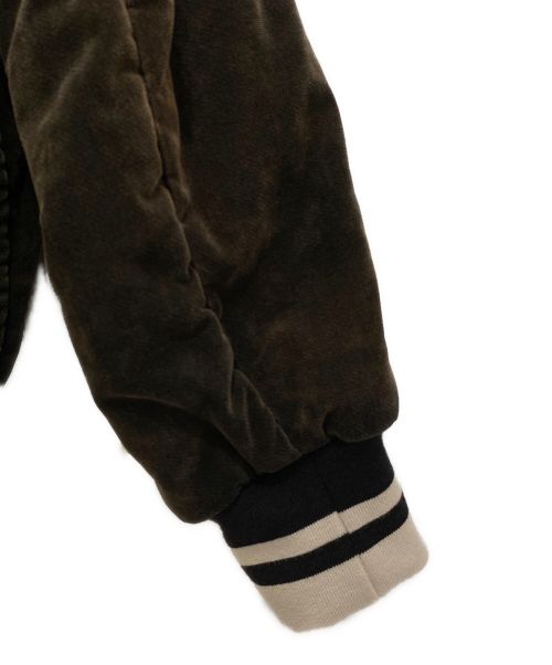 Maison Margiela（メゾンマルジェラ）Maison Margiela (メゾンマルジェラ) Velvet bomber jacket(ベルベットボンバージャケット) ブラウン サイズ:52の古着・服飾アイテム