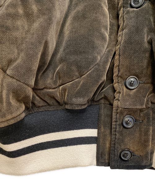 Maison Margiela（メゾンマルジェラ）Maison Margiela (メゾンマルジェラ) Velvet bomber jacket(ベルベットボンバージャケット) ブラウン サイズ:52の古着・服飾アイテム