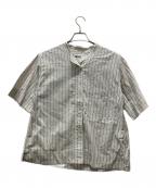 MHLエムエイチエル）の古着「COTTON RAMIE STRIPE」｜ホワイト