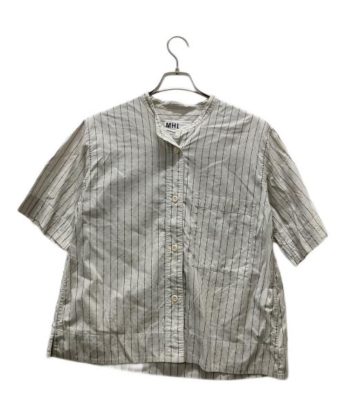 MHL（エムエイチエル）MHL (エムエイチエル) COTTON RAMIE STRIPE ホワイト サイズ:1の古着・服飾アイテム