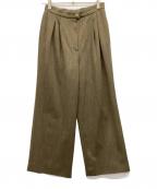 CHANELシャネル）の古着「タックパンツ」｜ブラウン