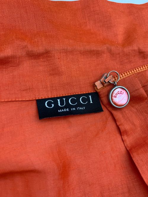 GUCCI（グッチ）GUCCI (グッチ) ジップシャツ オレンジ サイズ:40の古着・服飾アイテム