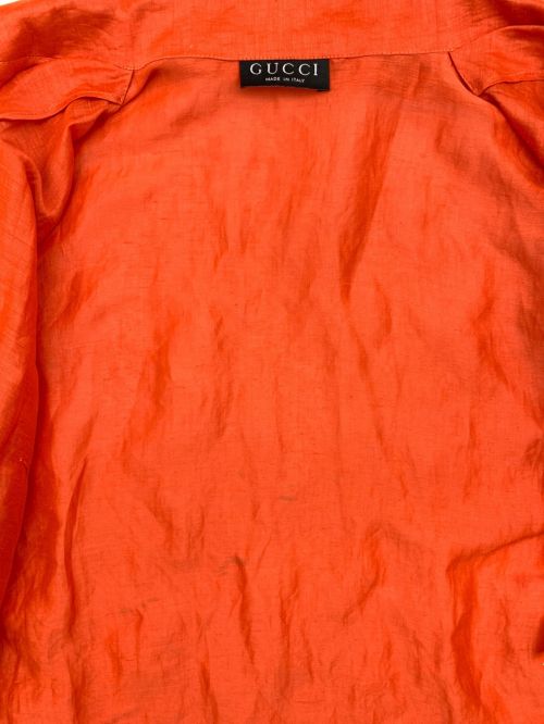 GUCCI（グッチ）GUCCI (グッチ) ジップシャツ オレンジ サイズ:40の古着・服飾アイテム