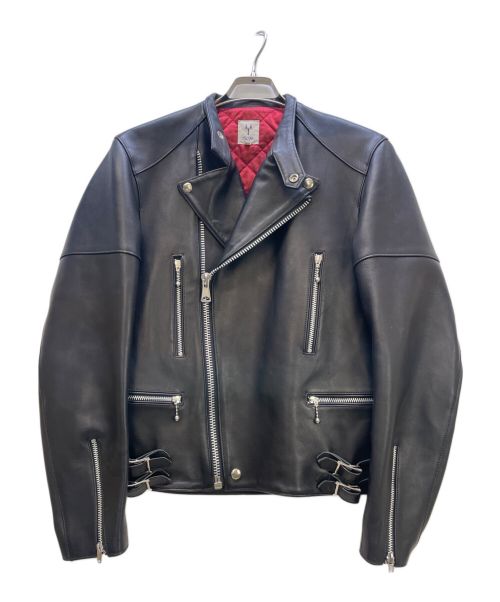 SCYE（サイ）SCYE (サイ) セミダブル ライダースジャケット ブラック サイズ:38の古着・服飾アイテム