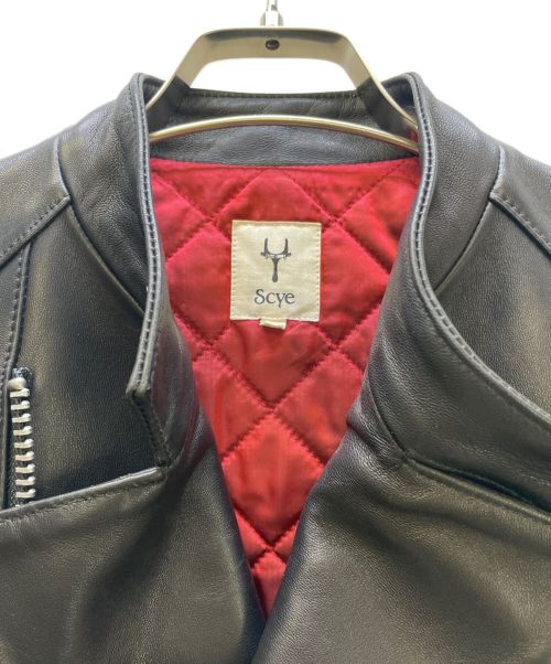 SCYE（サイ）SCYE (サイ) セミダブル ライダースジャケット ブラック サイズ:38の古着・服飾アイテム