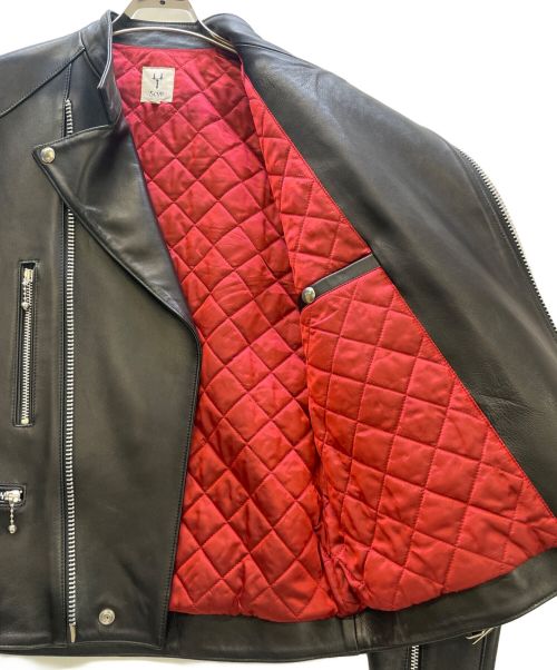 SCYE（サイ）SCYE (サイ) セミダブル ライダースジャケット ブラック サイズ:38の古着・服飾アイテム