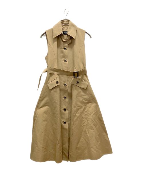 ENEU（エヌー）ENEU (エヌー) トレンチベストフレアワンピース キャメル サイズ:Fの古着・服飾アイテム