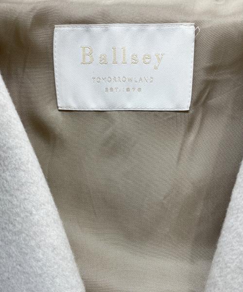 BALLSEY（ボールジィ）BALLSEY (ボールジィ) プレミアムウールリバー オープンカラーショートコート ライトベージュ サイズ:34の古着・服飾アイテム