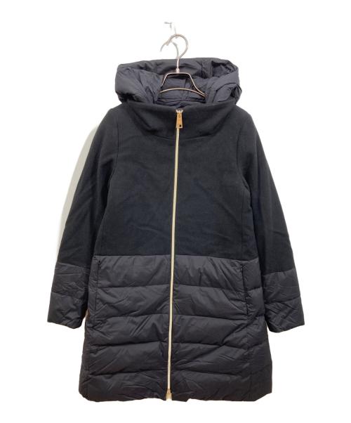 HERNO（ヘルノ）HERNO (ヘルノ) ウールコンビダウンコート ブラック サイズ:40の古着・服飾アイテム
