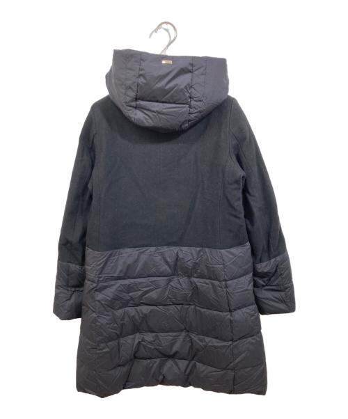 HERNO（ヘルノ）HERNO (ヘルノ) ウールコンビダウンコート ブラック サイズ:40の古着・服飾アイテム