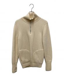 ANDERSEN-ANDERSEN（アンデルセン アンデルセン）の古着「ハーフジップドライバーズニット」｜ベージュ