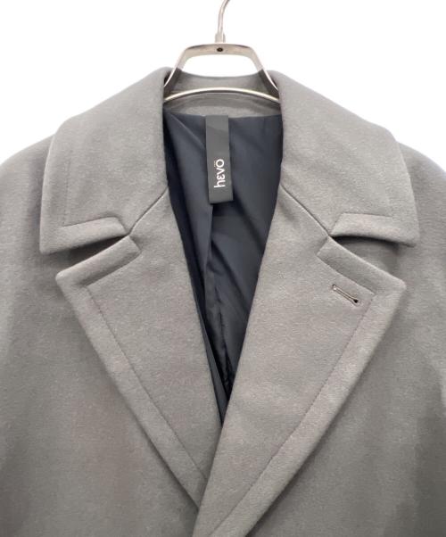 HEVO（イーヴォ）HEVO (イーヴォ) ベルテッドチェスターコート グレー サイズ:46の古着・服飾アイテム