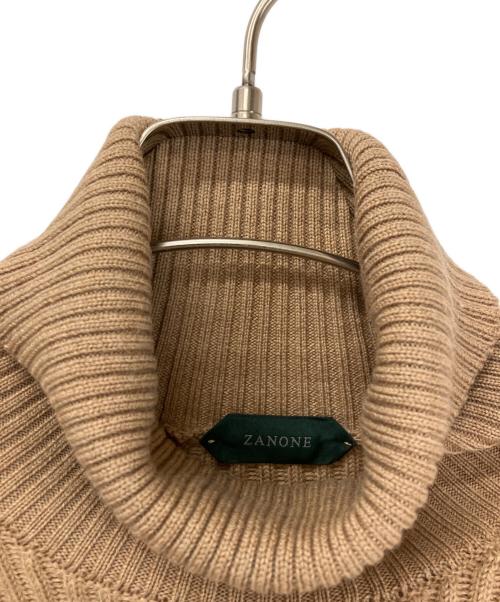 Zanone（ザノーネ）Zanone (ザノーネ) ミドルゲージ タートルネックニット ベージュ サイズ:48の古着・服飾アイテム