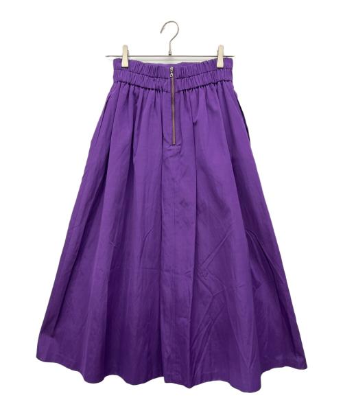 uncrave（アンクレイヴ）uncrave (アンクレイヴ) カラードレスフレアスカート パープルの古着・服飾アイテム