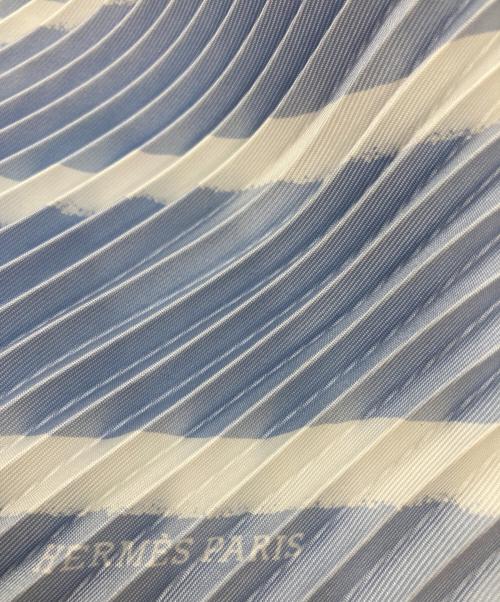 HERMES（エルメス）HERMES (エルメス) カレプリセ90ストライプ ブルーの古着・服飾アイテム