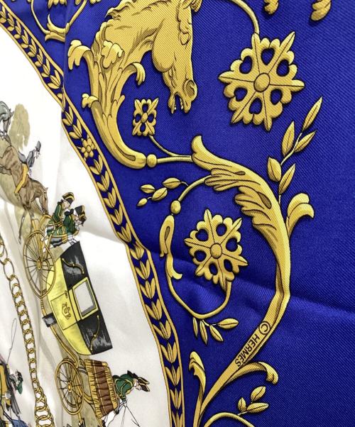 HERMES（エルメス）HERMES (エルメス) カレ90 ブルーの古着・服飾アイテム