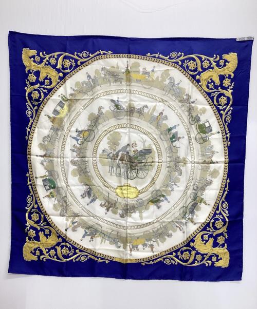 HERMES（エルメス）HERMES (エルメス) カレ90 ブルーの古着・服飾アイテム