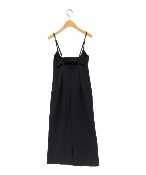 MIESROHE（ミースロエ）MIESROHE (ミースロエ) ディープネックジャージキャミワンピース ブラックの古着・服飾アイテム