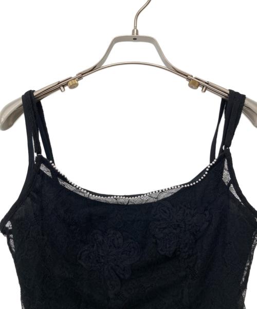 CHANEL（シャネル）CHANEL (シャネル) レースキャミソール ブラック サイズ:38の古着・服飾アイテム