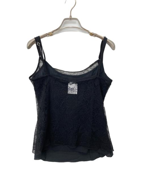 CHANEL（シャネル）CHANEL (シャネル) レースキャミソール ブラック サイズ:38の古着・服飾アイテム