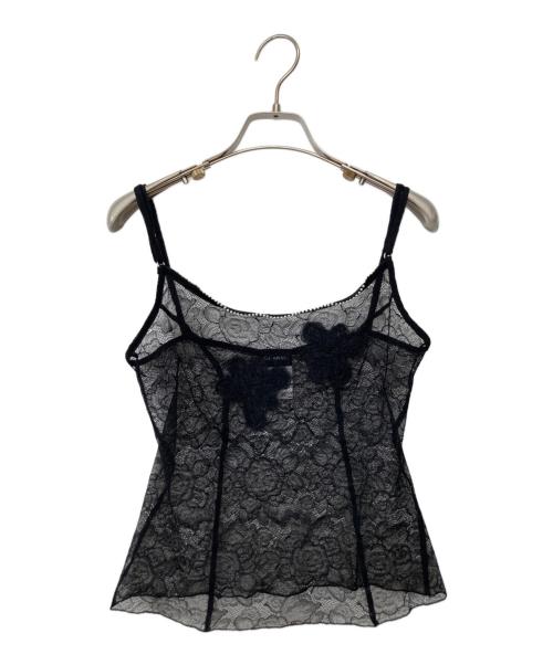 CHANEL（シャネル）CHANEL (シャネル) レースキャミソール ブラック サイズ:38の古着・服飾アイテム