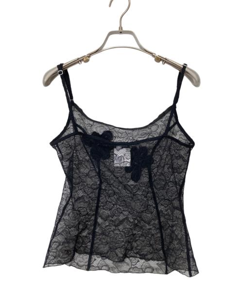 CHANEL（シャネル）CHANEL (シャネル) レースキャミソール ブラック サイズ:38の古着・服飾アイテム