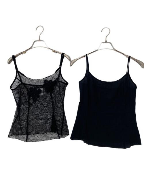 CHANEL（シャネル）CHANEL (シャネル) レースキャミソール ブラック サイズ:38の古着・服飾アイテム