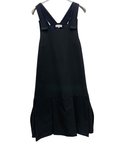 ENFOLD（エンフォルド）ENFOLD (エンフォルド) ダブルクロス1ヘムドレープジャンパースカート ブラック サイズ:38の古着・服飾アイテム