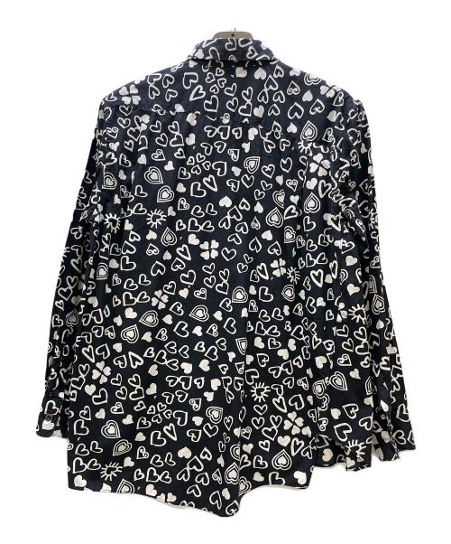 BLACK COMME des GARCONS（ブラックコムデギャルソン）BLACK COMME des GARCONS (ブラックコムデギャルソン) ハートプリントシャツBLACK ブラック サイズ:XSの古着・服飾アイテム