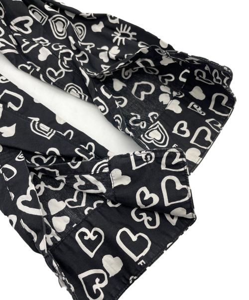 BLACK COMME des GARCONS（ブラックコムデギャルソン）BLACK COMME des GARCONS (ブラックコムデギャルソン) ハートプリントシャツBLACK ブラック サイズ:XSの古着・服飾アイテム