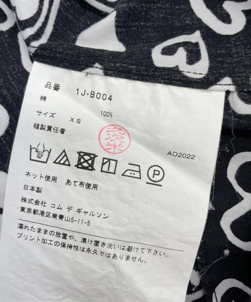 BLACK COMME des GARCONS（ブラックコムデギャルソン）BLACK COMME des GARCONS (ブラックコムデギャルソン) ハートプリントシャツBLACK ブラック サイズ:XSの古着・服飾アイテム