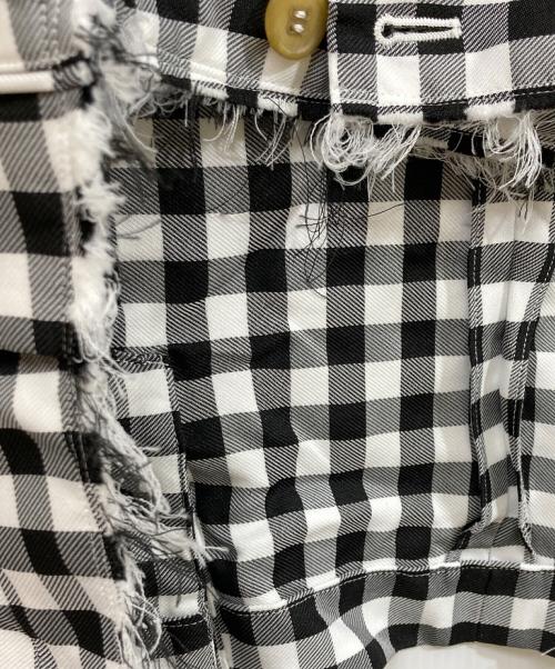 BLACK COMME des GARCONS（ブラックコムデギャルソン）BLACK COMME des GARCONS (ブラックコムデギャルソン) エステルギンガムチェック ジャケット (製品後加工) ブラック サイズ:XSの古着・服飾アイテム