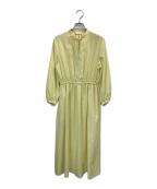 BALLSEYボールジィ）の古着「ジオメトリックスクエアプリントウエストシャーリングワンピース」｜イエロー