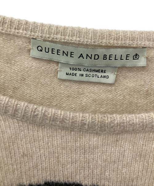 QUEENE AND BELLE（クイーンアンドベル）QUEENE AND BELLE (クイーンアンドベル) カシミヤニット ベージュ サイズ:Lの古着・服飾アイテム