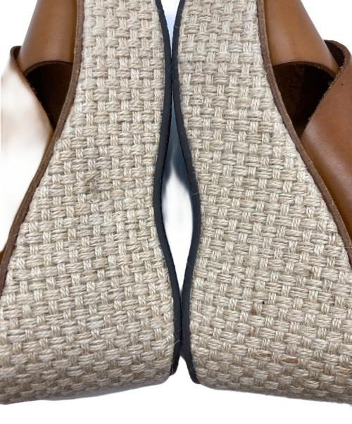 CORSO ROMA 9（コルソローマノーヴェ）CORSO ROMA 9 (コルソローマノーヴェ) クロスウェッジサンダル ブラウン サイズ:37の古着・服飾アイテム