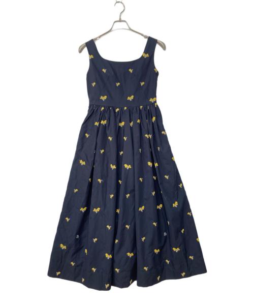 bibiy（ビビィ）bibiy (ビビィ) B. FLOWER DRESS ネイビー サイズ:Fの古着・服飾アイテム