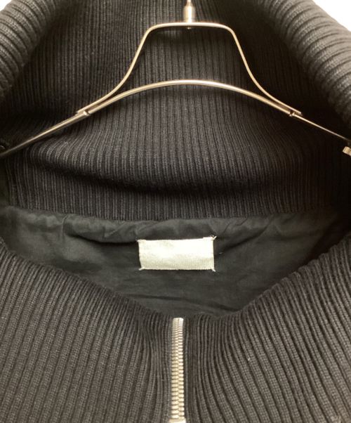 MARTIN MARGIELA（マルタン・マルジェラ）MARTIN MARGIELA (マルタン・マルジェラ) Knit Switching Leather Jacket（ニットスイッチングレザージャケット） ブラック サイズ:36の古着・服飾アイテム