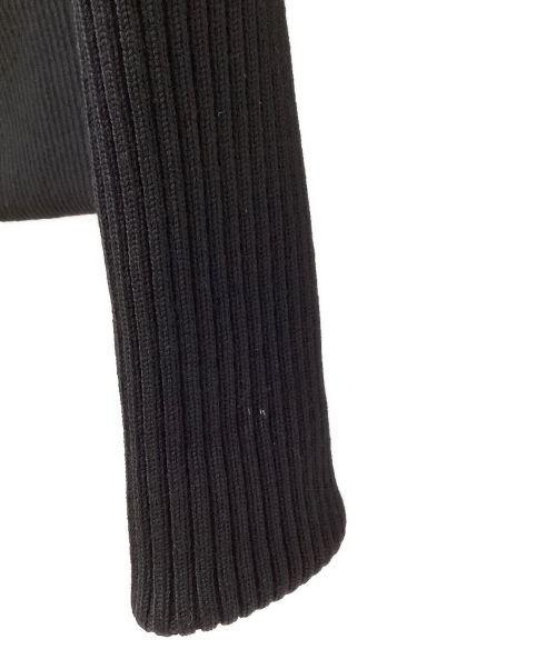 MARTIN MARGIELA（マルタン・マルジェラ）MARTIN MARGIELA (マルタン・マルジェラ) Knit Switching Leather Jacket（ニットスイッチングレザージャケット） ブラック サイズ:36の古着・服飾アイテム
