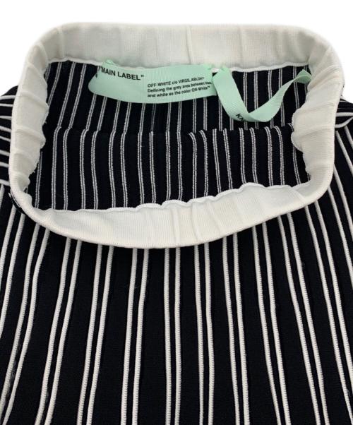 OFFWHITE（オフホワイト）OFFWHITE (オフホワイト) ロゴ プリーツ スカート ブラック サイズ:38の古着・服飾アイテム