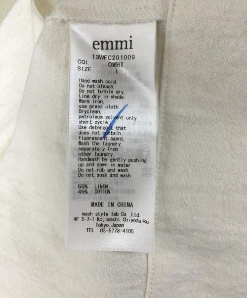 emmi（エミ）emmi (エミ) リネンステンカラーコート ホワイト サイズ:1の古着・服飾アイテム