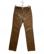JOHN LAWRENCE SULLIVANジョン ローレンス サリバン）の古着「COATED COTTON SWITCHING PANTS」｜ブラウン
