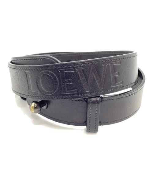 LOEWE（ロエベ）LOEWE (ロエベ) レザーベルト ブラックの古着・服飾アイテム
