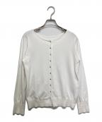 23区ニジュウサンク）の古着「レーヨンポリエステルストレッチ カーディガン」｜ホワイト
