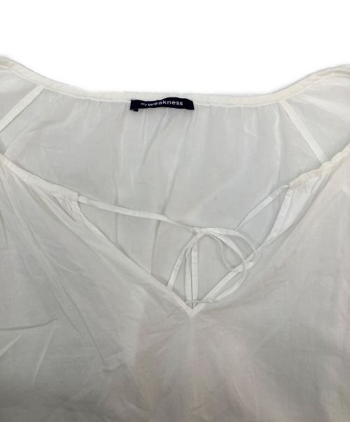 my weakness（マイ ウィークネス）my weakness (マイ ウィークネス) スモックブラウス ホワイト サイズ:Fの古着・服飾アイテム