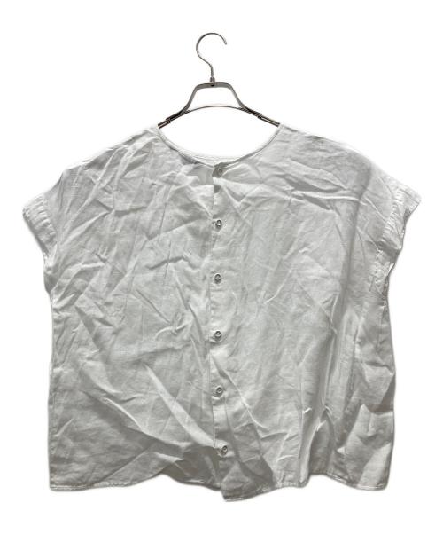 オオカミとフクロウ（オオカミトフクロウ）オオカミとフクロウ (オオカミトフクロウ) リネンブラウス ホワイト サイズ:表記サイズ無しの古着・服飾アイテム