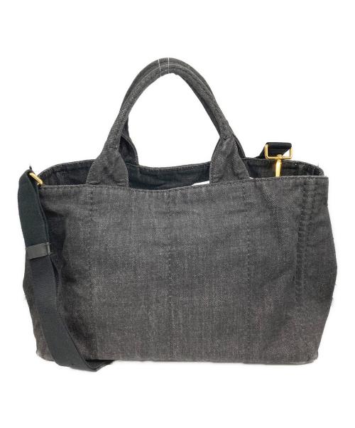 PRADA（プラダ）PRADA (プラダ) 2WAYトートバッグ ブラックの古着・服飾アイテム