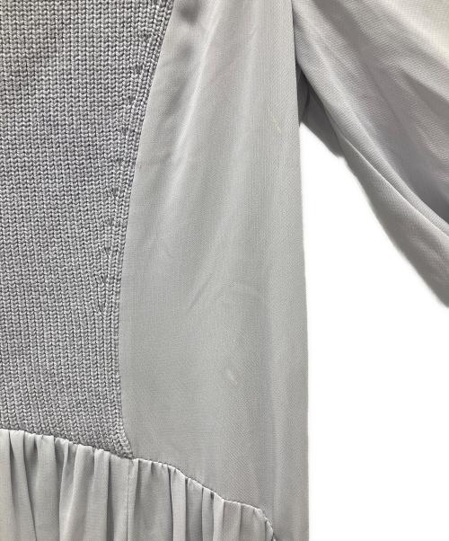 Snidel（スナイデル）Snidel (スナイデル) ニットドッキングボリュームスリーブワンピース ラベンダー サイズ:1の古着・服飾アイテム