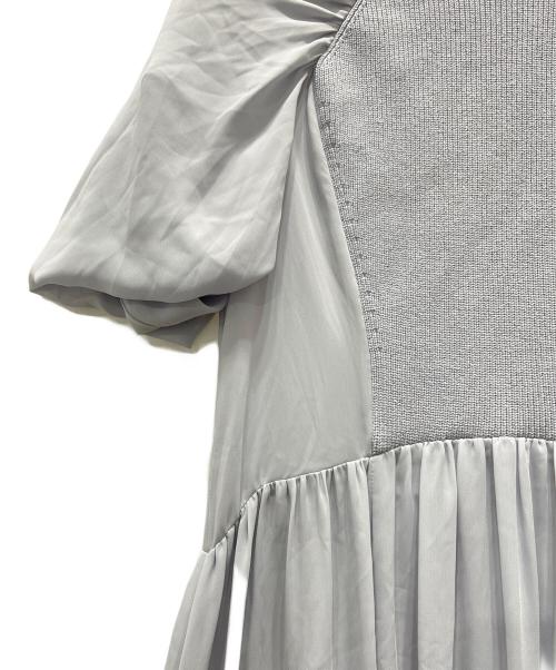 Snidel（スナイデル）Snidel (スナイデル) ニットドッキングボリュームスリーブワンピース ラベンダー サイズ:1の古着・服飾アイテム